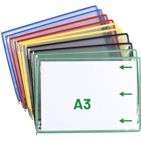 Assorted Color Display Pockets, PK10